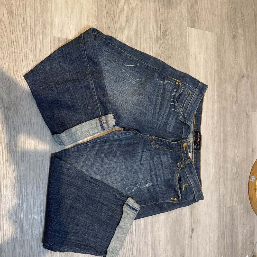 Vintage Baby Phat Distressed Wide Leg Jeans Women's‎ Size 11 Y2K Cuffed
